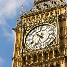 Big Ben clock tower detail