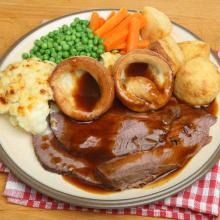 Roast beef con Yorkshire pudding